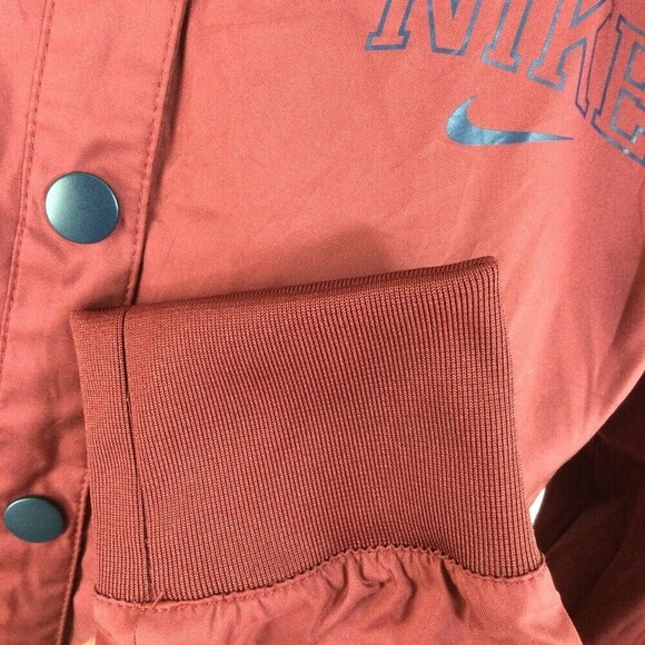Nike Womens Varsity Style Light Windbreaker Jacket Burgundy Red Small AR3763-677 - Picture 3 of 16